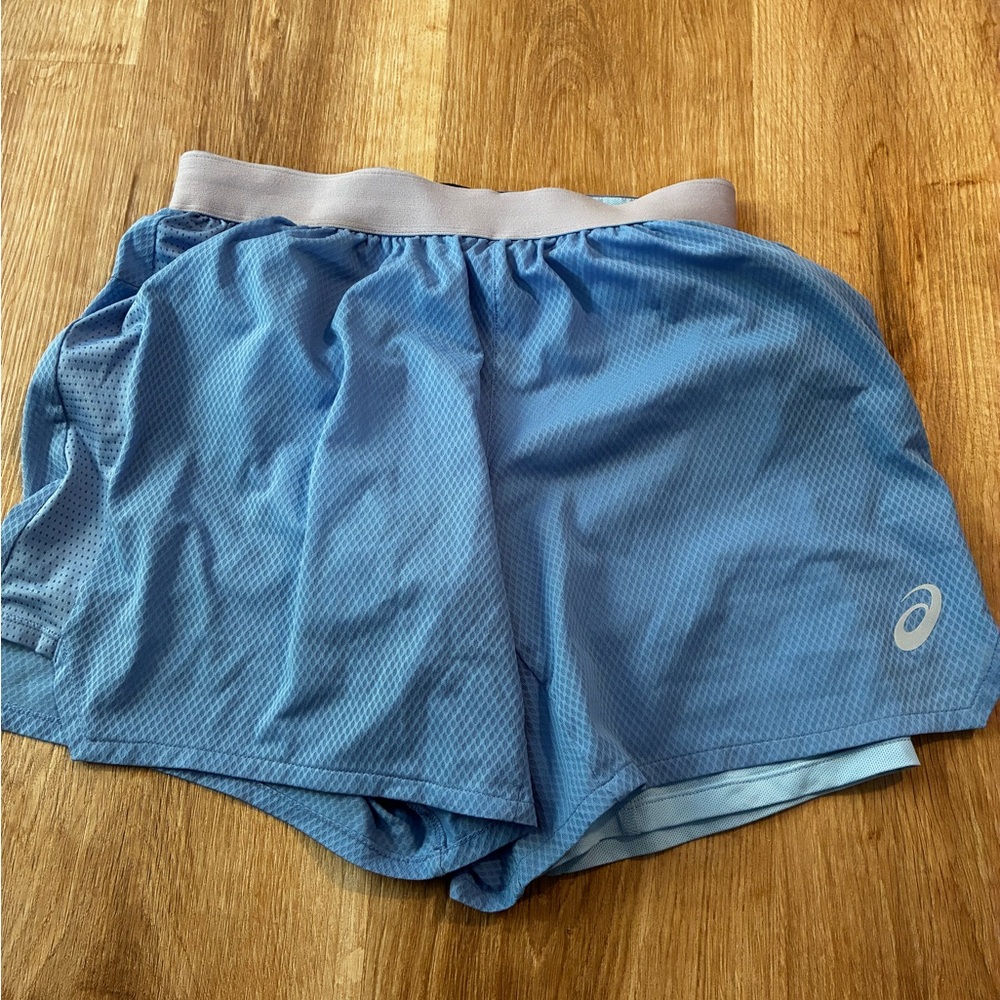 Asics Light Blue Running Shorts